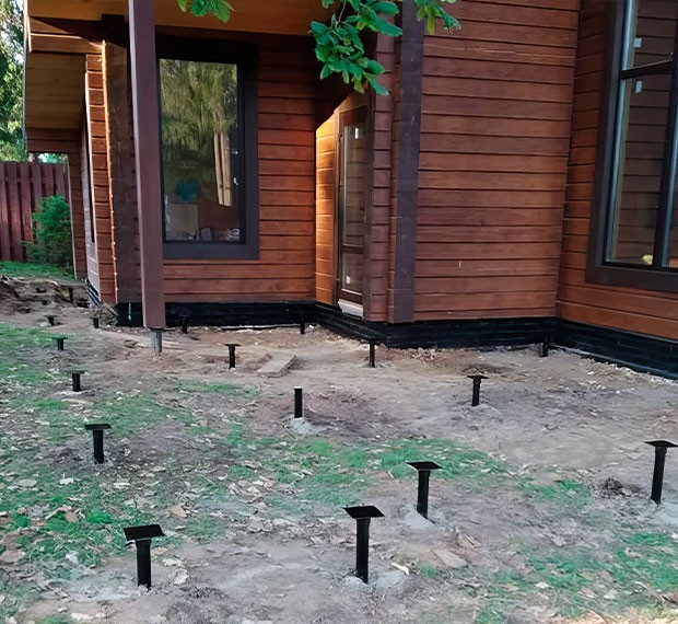 Винтовые сваи для веранды или террасы в Болхове