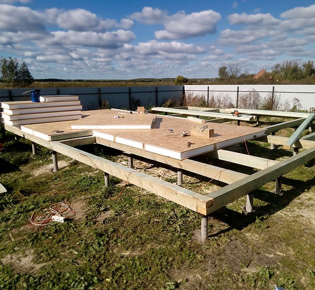 Свайно-винтовой фундамент 6х8 в Болхове