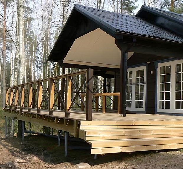 Винтовые сваи для крыльца в Болхове